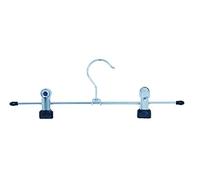 MSV 275 Percha con 2 Abrazaderas de Metal/PVC Metal/Negro 30,5 x 9 x 0,1 cm
