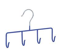 MSV 349 multifunción Percha Laminados Metal/PVC Revestimiento Azul 21 x 3,5 x 14 cm, 21x14x3 cm