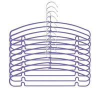 MSV 364 - Juego de 10 Perchas de Metal Plastificado, Color Morado