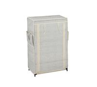 MSV 5 Niveles con Revestimiento Antipolvo, Zapatero, Organizador, Camping, hasta 15 Pares de Zapatos, para salón, Pasillo, 60 x 30 x 88 cm, Color Gris, Poliéster, 60x30x88