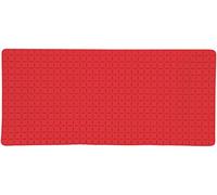 MSV - Alfombra de baño Antideslizante Quadro - Diseño Moderno - 36 x 76 cm - Rojo - Seguridad y Elegancia - Ideal para Cualquier baño