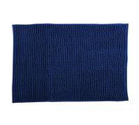 MSV - Alfombra de Baño Chenilla - Microfibra Suave Antideslizante de Secado Rápido - 40 x 60 cm - Azul Oscuro - Lavable en Máquina - Ideal para Toda la Familia