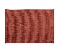 MSV Alfombra de baño de Chenilla de Pelo Largo 40 x 60 cm, Color Rojo Terracota