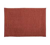 MSV Alfombra de baño de Chenilla de Pelo Largo 50 x 80 cm, Color Rojo Terracota