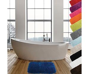 MSV - Alfombra de baño de Microfibra - 50 x 70 cm - Azul Marino - Suave y cómodo - Rápida absorción - Ideal para el baño - Fácil Cuidado - Secado rápido