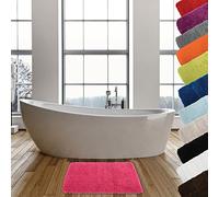 MSV - Alfombra de Baño de Microfibra - 50 x 70 cm - Fucsia - Suave Comodidad - Rápida Absorción - Ideal para Baño - Fácil Cuidado - Secado Rápido