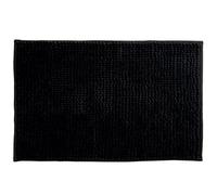 MSV Alfombrilla de baño de Chenilla de Pelo Largo, 50 x 80 cm, Color Negro