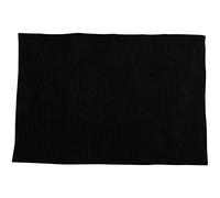MSV - Alfombra de Baño Chenilla - Microfibra Suave Antideslizante de Secado Rápido - 60 x 90 cm - Negra - Lavable en Máquina - Ideal para Toda la Familia