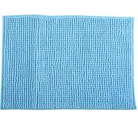 MSV France - Alfombra de baño Microfibra chenilla, pelo largo antideslizante - Azul claro 60x90 cm
