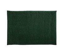 MSV Alfombrilla de baño de Chenilla de Pelo Largo, 50 x 80 cm, Color Verde Oscuro