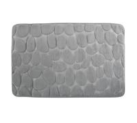 MSV - Alfombra de baño de Microfibra Pebble - Absorbente y Antideslizante - 40 x 60 cm - Gris Claro - Lavable a máquina - Secado rápido - Comodidad óptima para el baño