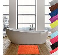 MSV Alfombrilla de baño de espuma, cloruro de polivinilo, naranja, 40 x 60 cm
