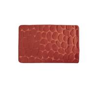 MSV - Alfombra de baño de Microfibra Pebble - Mayor Seguridad - Base Antideslizante - Uso en el baño - Público Objetivo: Niños y Personas Mayores - 40 x 60 cm - Color Terracota