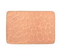 MSV - Alfombra de baño de Microfibra Pebble - Mayor Seguridad - Base Antideslizante - Uso en el baño - Público Objetivo: Niños y Personas Mayores - 40 x 60 cm - Color melocotón