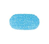 MSV - Alfombra de baño de PVC con piedritas - 100% Libre de ftalatos - 68 x 35 cm - Azul Agua - Superficie Antideslizante para Mayor Seguridad y Comodidad - Fácil de Limpiar