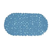 MSV - Alfombra de baño de PVC con piedritas - 100% Libre de ftalatos - 68 x 35 cm - Gris Claro - Superficie Antideslizante para Mayor Seguridad y Comodidad - Fácil de Limpiar