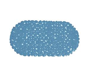 MSV - Alfombra de baño de PVC con piedritas - 100% Libre de ftalatos - 68 x 35 cm - Gris Claro - Superficie Antideslizante para Mayor Seguridad y Comodidad - Fácil de Limpiar