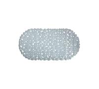 MSV - Alfombra de baño de PVC con piedritas - Antideslizante - 99 x 39 cm - Gris Claro - Seguridad y Comodidad para el baño - Apta para Todo Tipo de Superficies