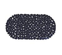 MSV - Alfombra de baño de PVC con piedritas - Antideslizante - 99 x 39 cm - Negra - Superficie Texturizada para Mayor Seguridad - Diseñada para el baño - Fácil de Limpiar - Resistente al Agua