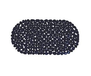 MSV - Alfombra de baño de PVC con piedritas - Antideslizante - 99 x 39 cm - Negra - Superficie Texturizada para Mayor Seguridad - Diseñada para el baño - Fácil de Limpiar - Resistente al Agua