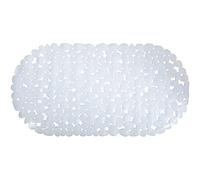 MSV - Alfombra de baño de PVC con piedritas - Antideslizante - Seguridad y Comodidad - 99 x 39 cm - Blanco - Superficie Texturizada - Apta para Todo Tipo de bañeras