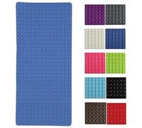 MSV Quadro Alfombrilla de Baño Antideslizante, Azul Oscuro, 36 x 36 cm (Rectangular)