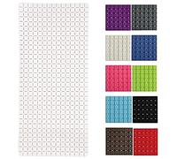 MSV - Alfombrilla de baño Antideslizante - Quadro Rubber - 36 x 76 cm - Blanco - Diseño Moderno para un baño Seguro - Superficie Texturizada para un Agarre óptimo