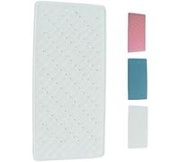 MSV Alfombrilla de baño de Goma Blanca 75x35cm, Caucho, 75 x 35 x 15 cm