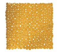 MSV Alfombrilla de Ducha, antibacteriana, Antideslizante, con ventosas, Color Amarillo azafrán, Aprox. 53 x 53 cm, Cloruro de polivinilo, 54 x 54 cm