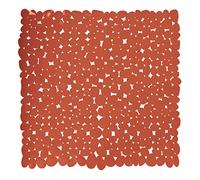MSV Alfombrilla de Ducha, antibacteriana, Antideslizante, con ventosas, Color Terracota, Rojo, Aprox. 53 x 53 cm, Cloruro de polivinilo, 54 x 54 cm