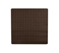 MSV - Alfombrilla de Ducha Antideslizante - Quadro Rubber - 54 x 54 cm - Chocolate - Superficie de Ducha Segura - Apta para Todo Tipo de Suelos - Fácil de Limpiar