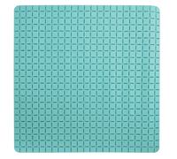MSV - Alfombrilla de Ducha de Goma Antideslizante Quadro - 54 x 54 cm - Azul Agua - Superficie Texturizada para Mayor Seguridad - Diseñada para duchas y bañeras estándar