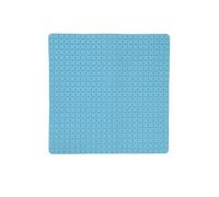 MSV - Alfombrilla de Ducha de Goma Antideslizante Quadro - 54 x 54 cm - Azul Claro - Superficie Texturizada para Mayor Seguridad - Diseñada para duchas y bañeras estándar