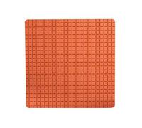 MSV - Alfombrilla de Ducha de Goma Antideslizante Quadro - 54 x 54 cm - Naranja - Superficie Texturizada para Mayor Seguridad - Diseñada para duchas y bañeras estándar