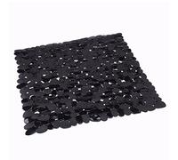 MSV - Alfombrilla de Ducha de PVC con piedritas - 100% Libre de ftalatos - 53 x 53 cm - Color Negro - Superficie Antideslizante para Mayor Seguridad y Comodidad - Fácil de Limpiar