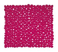 MSV - Alfombrilla de Ducha de PVC con piedritas - 100% Libre de ftalatos - 53 x 53 cm - Fucsia - Superficie Antideslizante para Mayor Seguridad y Comodidad - Fácil de Limpiar