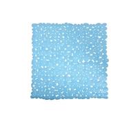 MSV - Alfombrilla de Ducha Pebble - PVC 100% Libre de ftalatos - 53 x 53 cm - Azul Claro - Superficie Antideslizante para Mayor Seguridad y Comodidad - Diseño Saludable