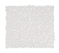 MSV - Alfombrilla de Ducha Pebble - PVC 100% Libre de ftalatos - 53 x 53 cm - Blanca - Superficie Antideslizante para Mayor Seguridad y Comodidad - Diseño Saludable