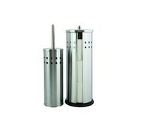 MSV Ancona - Escobilla para WC (Acero Inoxidable, Acabado Mate, Acero Inoxidable)