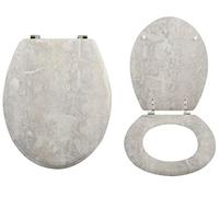 MSV - Asiento de Inodoro (bisagras de Acero Inoxidable, Madera de bambú)