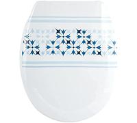 MSV Asiento WC, Blanco/Azul, 45.5x37x5 cm, 29 Unidades