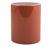 MSV ASPEN - Papelera de diseño con tapa basculante (6 L, diámetro x altura: 18,5 x 26 cm), color rojo terracota