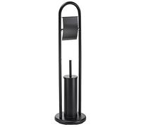 MSV Bad Serie Abby Stand - Escobilla de baño con depósito interior extraíble para el inodoro, color negro