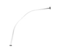 MSV Barra Cortina de Ducha Curva para Fijar en Aluminio 80x80cm Cromo