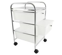 MSV Carrito DE BAÑO Cromado 3 CAJONES