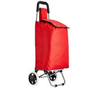 MSV Carrito de la Compra con 2 Ruedas, Rojo, 91 x 35 x 29 cm