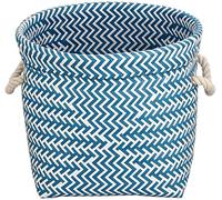 MSV CESTA 32X32X27 cm AZUL Y BLANCO, Mediano