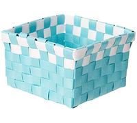 MSV Cesta de almacenaje 14x14x9cm Verde Pastel y Blanco