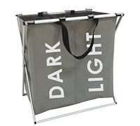 MSV Cesto para la Ropa Sucia Gris Pardo Claro Oscuro