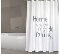 MSV Cortina DE Bano Poliester 180X200 Prem.Home, Blanco, 180 x 200